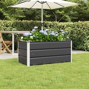 vidaXL Floreira Antracite 100 x 50 x 45 cm Aço Galvanizado