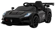 Carro elétrico para Crianças Maserati MC20 GT2 12V 4x4 Rodas Espuma EVA, Assento couro ecológico Preto