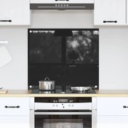 vidaXL Proteção de Cozinha Preto 70 x 60 cm vidro temperado