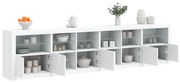 vidaXL Aparador com luzes LED 283x37x67 cm branco