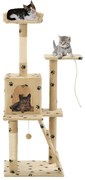 vidaXL Árvore para gatos c/postes arranhadores sisal 120 cm bege
