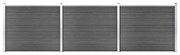 vidaXL Conjunto painel de cerca 526x146 cm WPC preto