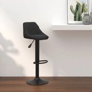 vidaXL Banco de bar veludo preto