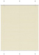 Creme Plissada Cega 105x100 cm Largura Tecido 104,4cm Poliéster