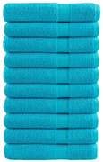 Toalhas premium SOLUND 10 pcs 100x200 cm 600 gsm turquesa