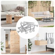 vidaXL Pregos para Madeira 12 pcs Prateado Ø 3 x 15 mm Metal