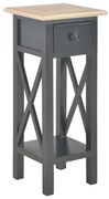 vidaXL Mesa lateral 27x27x65,5 cm madeira preto