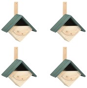 vidaXL Casas para pássaros 4 pcs 24x16x30 cm madeira de abeto