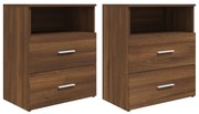 vidaXL Mesas de cabeceira 2 pcs 50x32x60 cm cor carvalho castanho