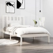 Estrutura de cama 90x200 cm pinho maciço branco