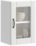 vidaXL Armário de parede de cozinha porta vidro Lucca branco