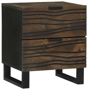 vidaXL Mesa-de-cabeceira com gaveta Nogueira 40 x 33.5 x 46 cm