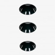 Pack De 3 Downlights Led Embutidos Sem Moldura Trimless Redondos Ø3,6 Cm Em Alumínio Luisiana Preto & Branco Cálido 2700k & 3 W & 38º - Sklum