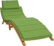 vidaXL Almofadão para espreguiçadeira 186x58x4cm mesclado tecido verde