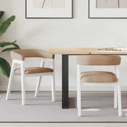 vidaXL Cadeiras de Jantar 2 pcs Branco 54 x 57 x 73 cm