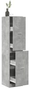 vidaXL Armário boticário 40x41x174,5cm derivados madeira cinza cimento
