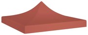 vidaXL Teto para tenda de festas 3x3 m 270 g/m² terracota