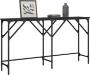 vidaXL Mesa consola 140x29x75 cm derivados de madeira preto