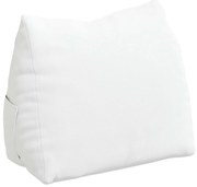vidaXL Travesseiro para Costas Branco 45 x 20 x 35 cm tecido