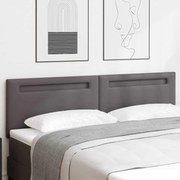 vidaXL Cabeceira LED Cinzeto 180 cm Couro Sintético