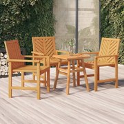 vidaXL Cadeiras de jantar para jardim 3 pcs acácia maciça