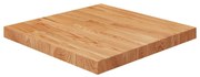 vidaXL Tampo mesa quadrado 50x50x4 cm carvalho tratado castanho-claro