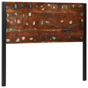 vidaXL Cabeceira de cama 120 cm madeira recuperada maciça/ferro