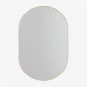 Espelho De Parede Oval 60x90 Cm Em Alumínio Draves Dourado - Sklum