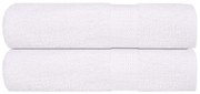 Toalhas de mãos 2 pcs 50x100 cm 360 gsm 100% algodão branco