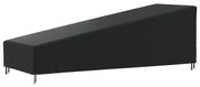 vidaXL Capa para espreguiçadeira 203x81x25/63 cm 420D oxford preto