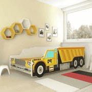 Cama infantil auto 160x80 - Camião Multicolorido - Com estrutura de cama e colchão incluído