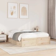 vidaXL Cama sem colchão 160x200 cm madeira de pinho maciça