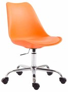 Cadeira de escritório Toulouse plástico e imitação de pele laranja