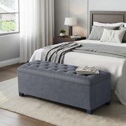 Banco com espaço de arrumação 40 x 110 x 40 cm cinza ardósia