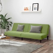vidaXL Sofá-cama de 2 lugares veludo verde-claro
