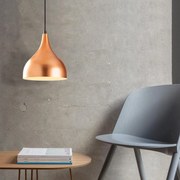 Candeeiro de Teto Saglam – Cobre, Branco, Preto – Diâmetro 26 cm, Altu