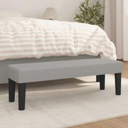vidaXL Banco 100x30x30 cm tecido cinza-claro
