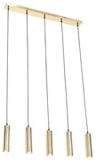 Candeeiro de suspensão moderno latão 5 luzes - Jeana