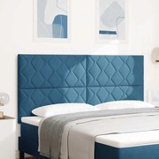 vidaXL Cabeceira em Veludo Azul Escuro, 180cm, Design de Blocos de Diamante