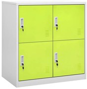 Cacifo 90x45x92,5 cm aço cinzento-claro e verde