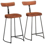 vidaXL Bancos de bar 2 pcs 49x43x88 cm madeira de mangueira maciça