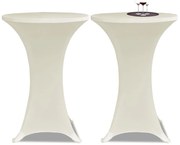 Toalha de Mesa elástica Ø80, Creme / 2 peças