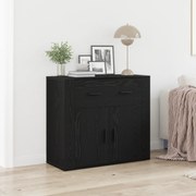 Buffet vidaXL Carvalho Preto 80x33x70 cm Madeira de engenharia