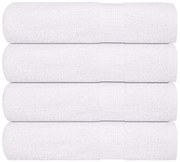 vidaXL Toalhas de banho 4 pcs 100x150 cm 360 gsm 100% algodão branco