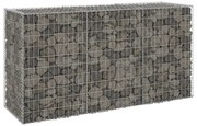 vidaXL Muro gabião com tampas aço galvanizado 200x60x100 cm