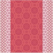Toalha de mesa jacquard com revestimento acrílico Mille Rosaces Framboise