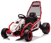 Kart elétrico para Crianças 24 V TORNADO Gokart Função Drift, Rodas espuma plástica EVA, assento couro ecológico vermelho
