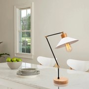 Candeeiro de Mesa Manavgat – Branco – 24 cm de Diâmetro, 52 cm de Altu