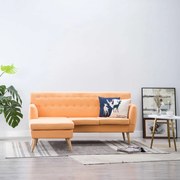 vidaXL Sofá em tecido c/ forma de L 171,5x138x81,5 cm laranja