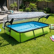 Piscina retangular Lime 300 x 200 x 65 cm com bomba de filtragem e cobertura - verde